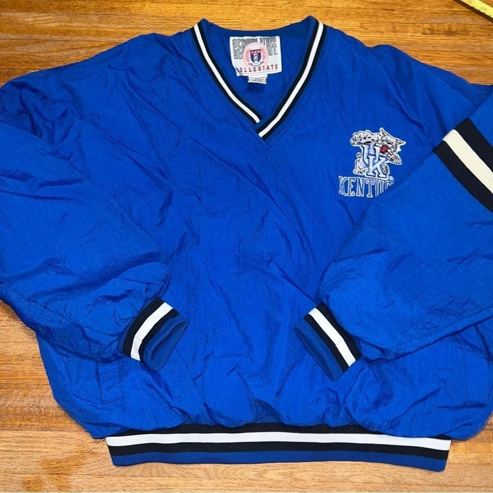 Genuine Stuff Large Blue Collegiate‎ UK University of Kentucky Wildcat Pullover